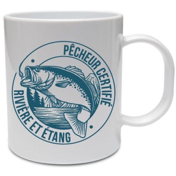 Mug "Certifié pêcheur" personnalisable