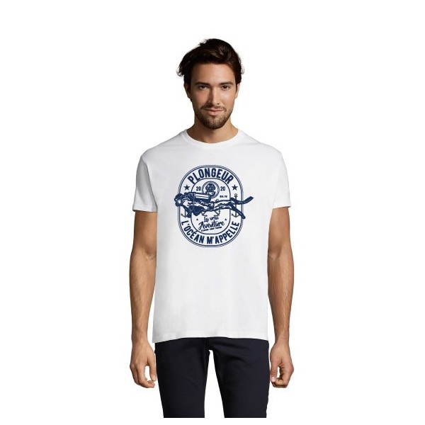 t-shirt plongeur blanc