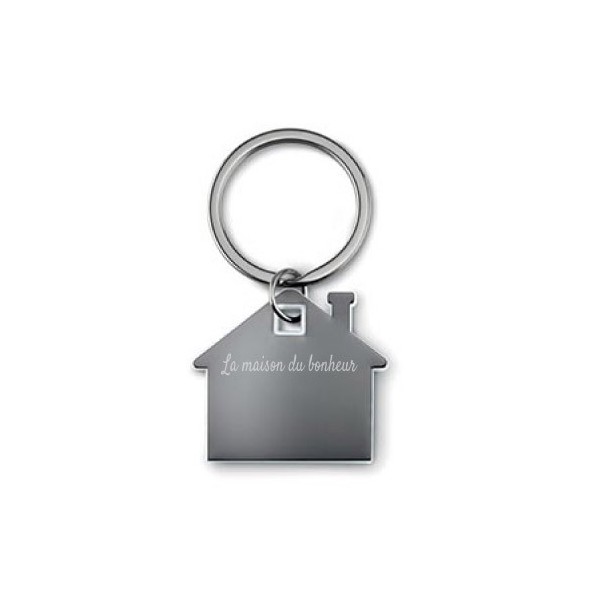 Porte clés Maison du bonheur personnalisé