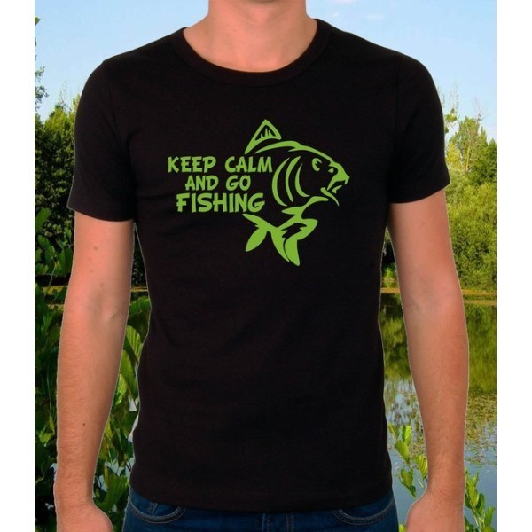 T-shirt Keep Calm and go fishing