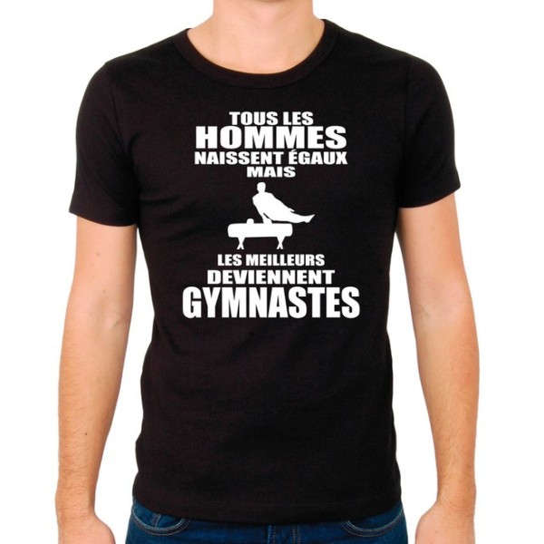 T-shirt Homme noir "Gymnaste"