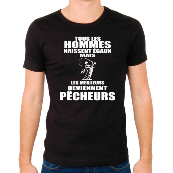 T-shirt Homme noir "Pêcheurs"