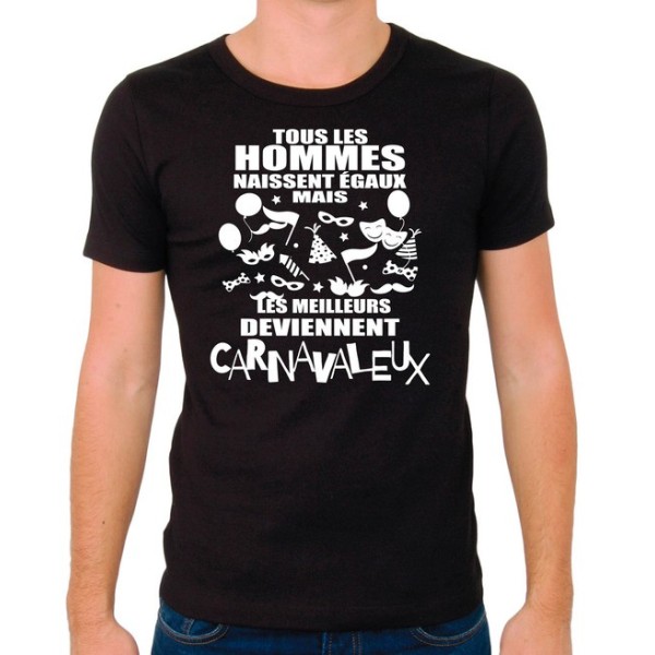 T-shirt homme noir "CARNAVALEUX"