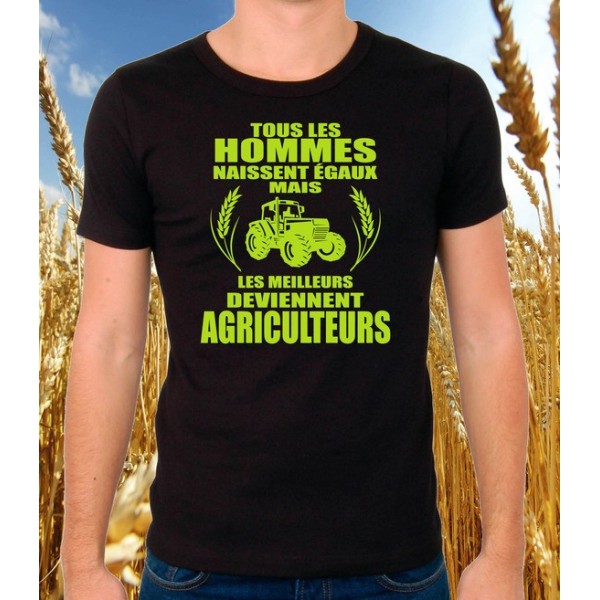 T-shirt noir "Agriculteur"