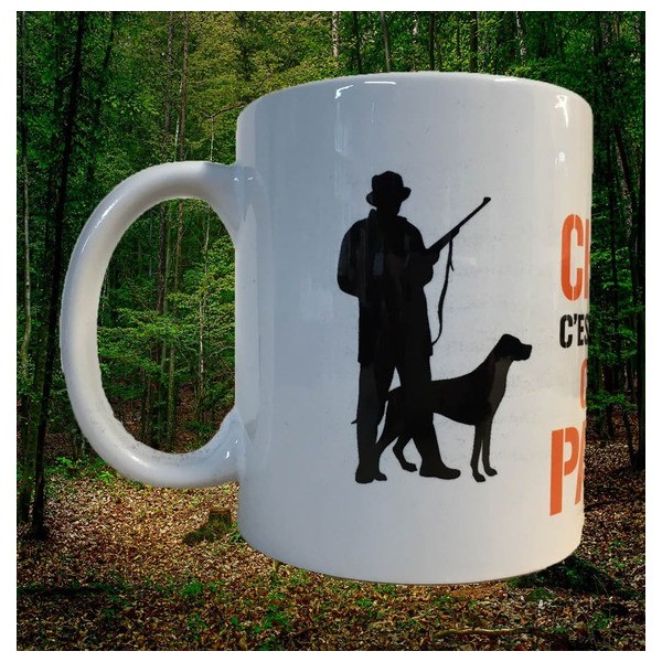 Mug "Etre chasseur" motif chasseur et chien