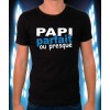 T-shirt noir "Papi Parfait"