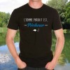 T-shirt homme noir "L'homme parfait est pêcheur"