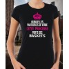 T-shirt femme noir "Princesse Basket"