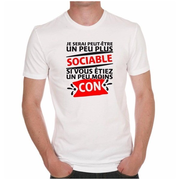 t-shirt sociable blanc