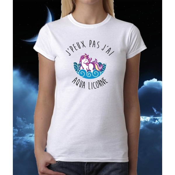 T-shirt "J'peux pas j'ai aqua-licorne"