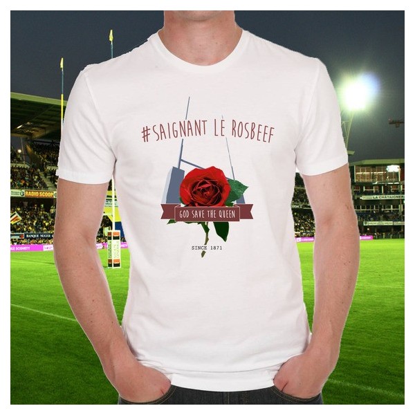 T-shirt rugby "Saignant le Rosbeef"